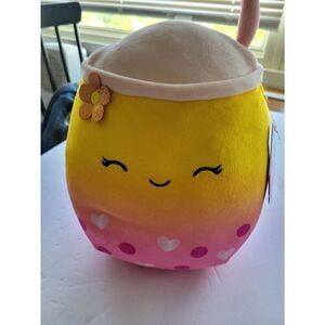 Squishmallows Kelly Toy BERGIT 12ins The VALENTINES BOBA PLUSH PINK OMBRE Nwt